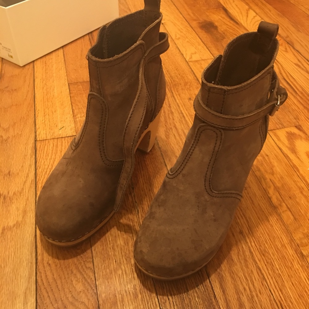 Swedish Hasbeen Heeled Jodhpur Boots - Tan